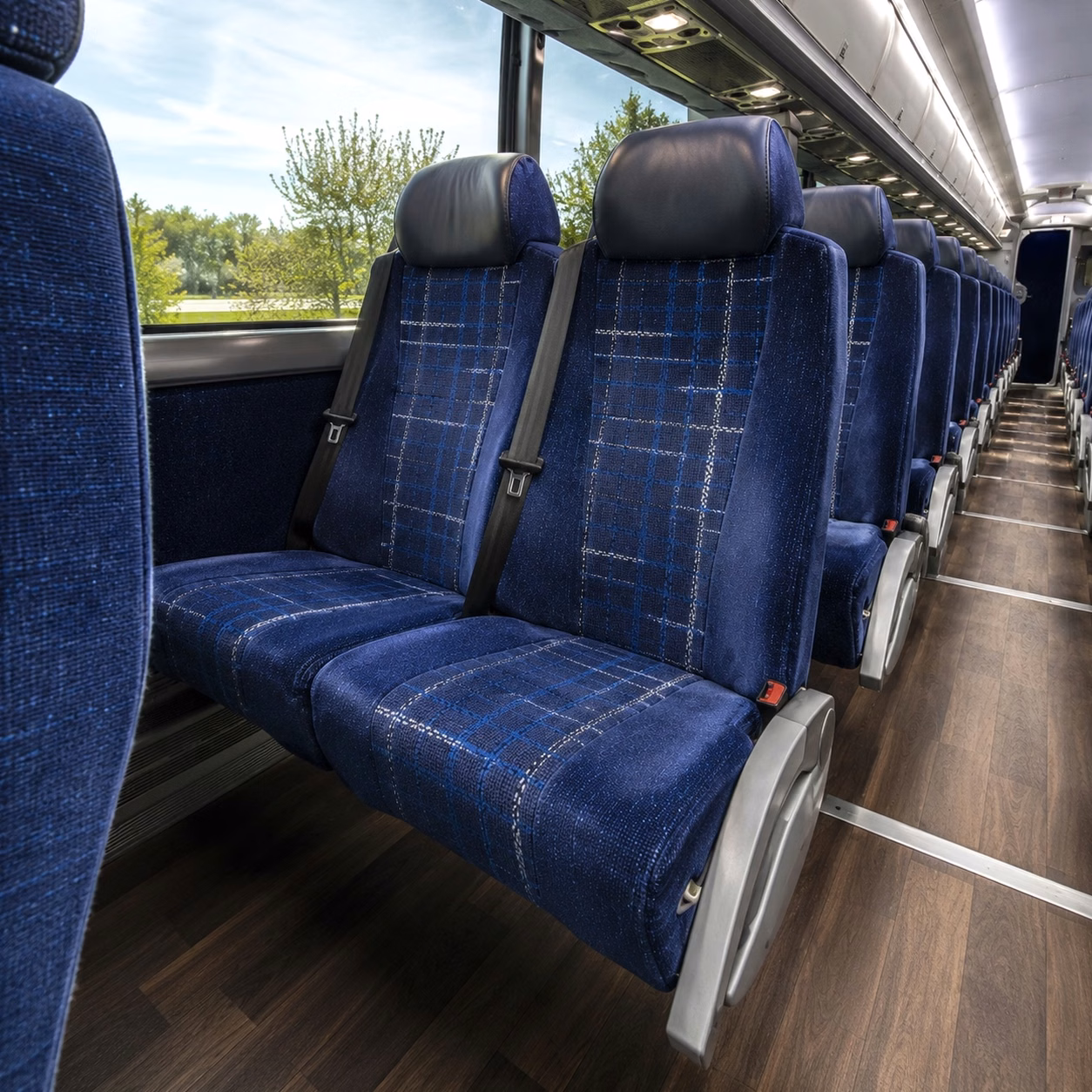 fontana charter bus interior