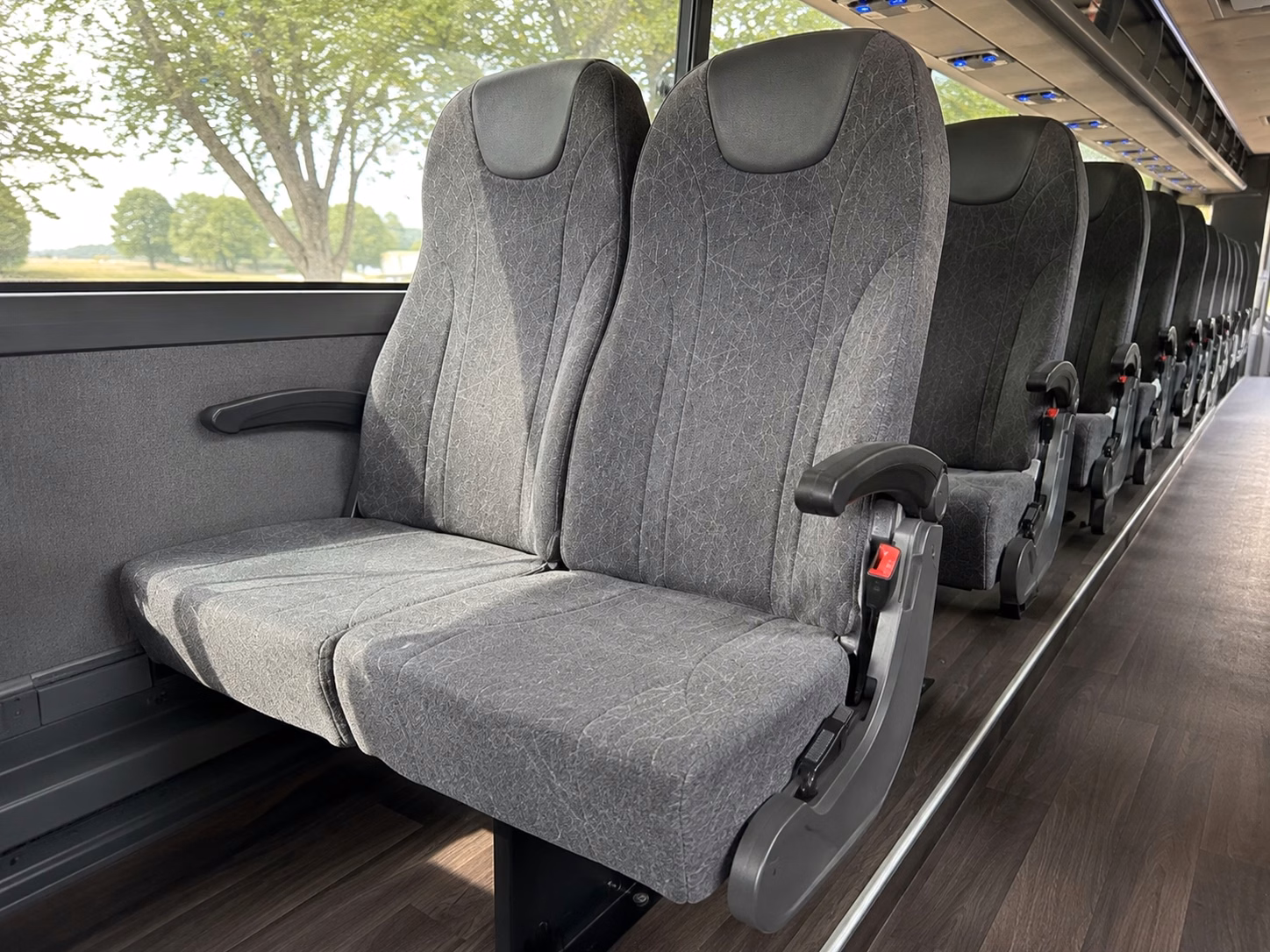 fontana charter bus rental interior